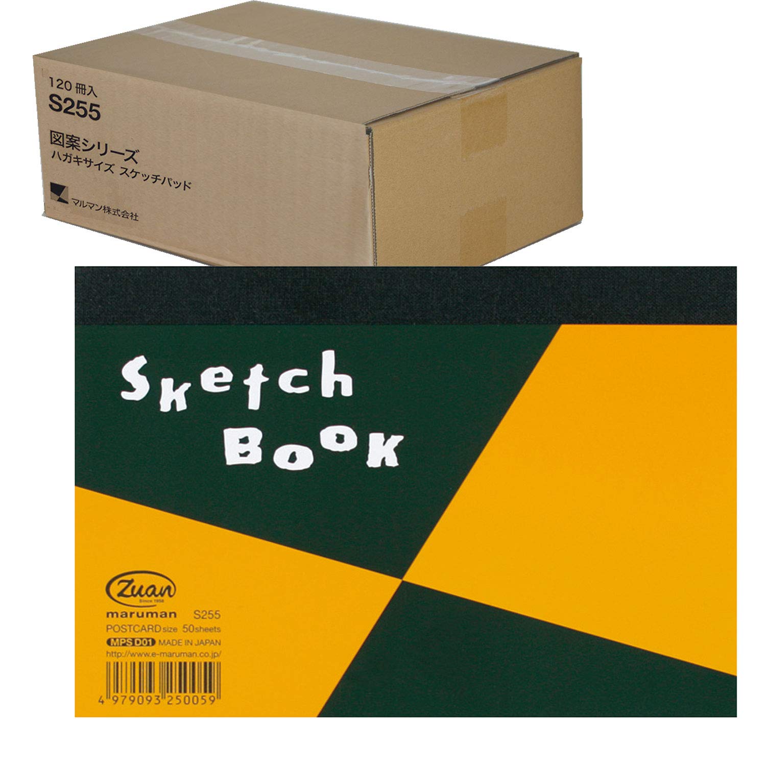 

Альбом для ескізів Maruman Розмір листівки Серія дизайну Зшивка Tennori Папір для малювання Середнє відкривання 50 аркушів S255X120 120 штук білий