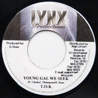 7inch Record T.O.K. - Young Gal We Seek NONE Lynx Production Jamaica Reggae, Ska & Dub Used