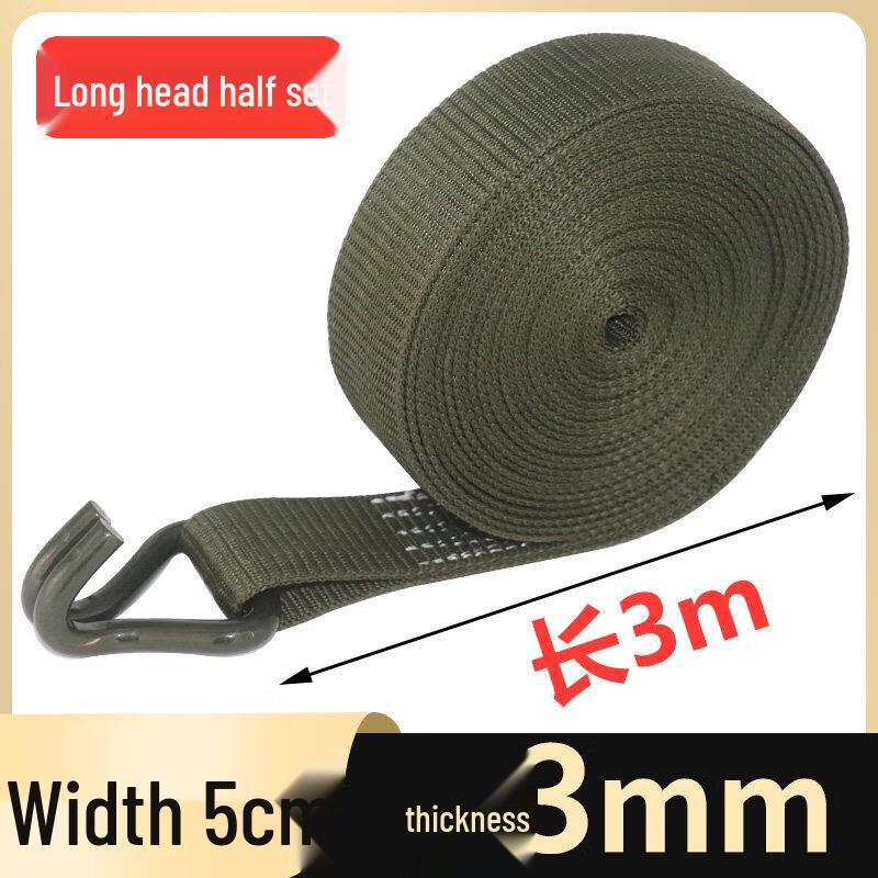 Military Green Heavy-Duty Cargo Lashing Strap