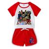 2026 Kids' Summer Two-Piece Set: Unisex Short Sleeve T-shirt & Hot Pants for Boys and Girls