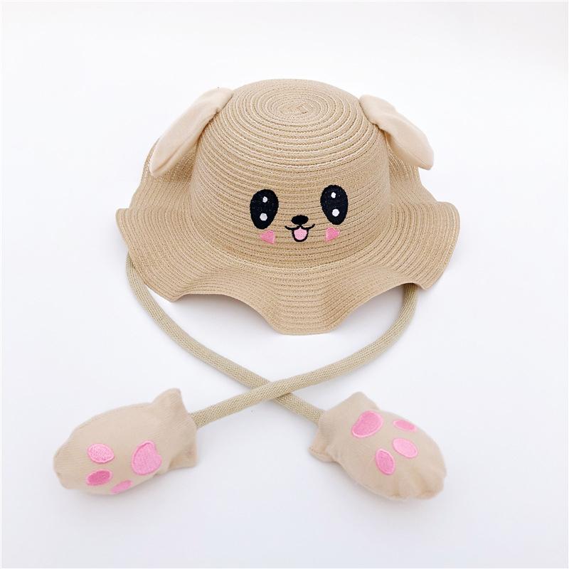 Kids Children Cute Cartoon Dance Ears Rabbit  Cap Fisherman Straw Hat