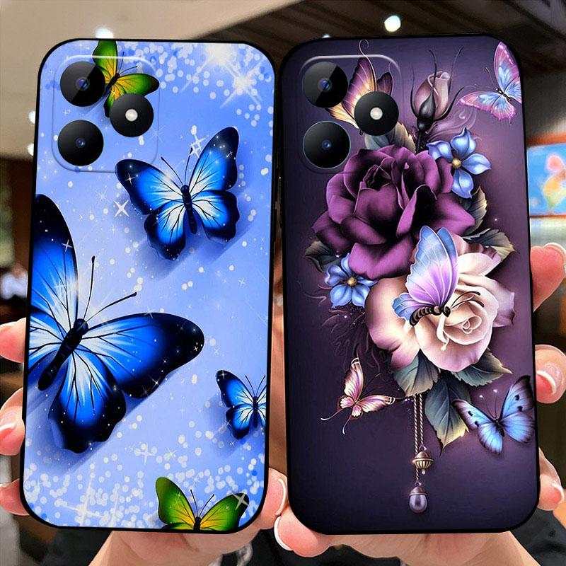 Cartoon Fashion Case For Realme Note 50 Coque Narzo N53 TPU Silicone Phone Covers For Oppo Realme C51 C51s C53 4G Soft Bumper