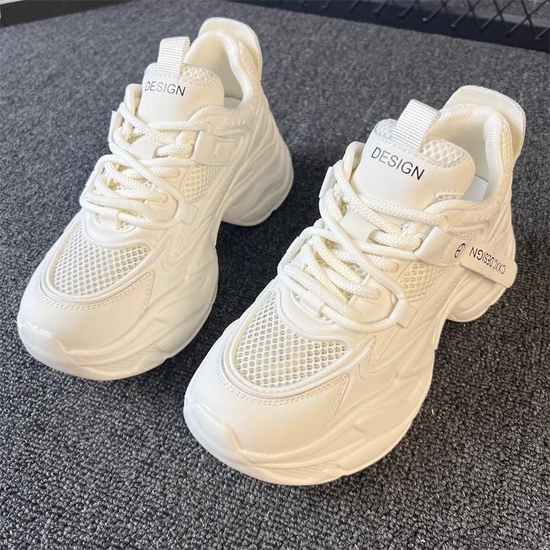 Mesh Breathable Height Increasing Versatile Dad Shoes Spring 2025 New Small Thick Sole Explosive Street Women's Shoes