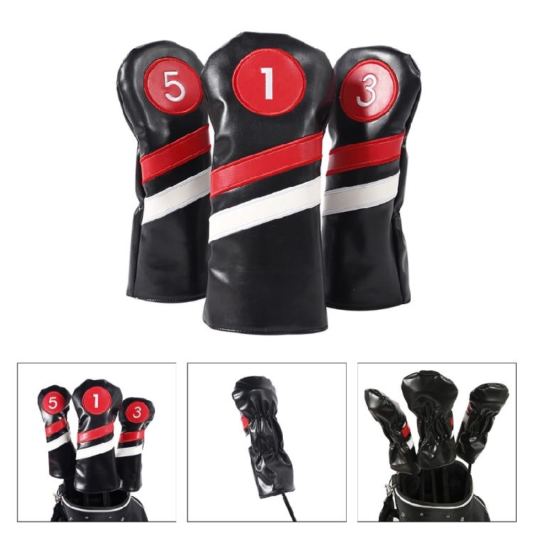 Golfschlägerhauben für Driver & Fairwayhölzer-& Hybridleder-Golfschlägerhauben-Set