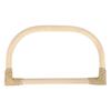 Bambus-Taschenhenkel - CREOTIME - 4 Stück - 15,5 x 9 cm - Halbrund - Leicht lackiert