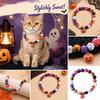 Pet Halloween Beaded Collar with Random Color Beads for Dogs Cats Festival Party