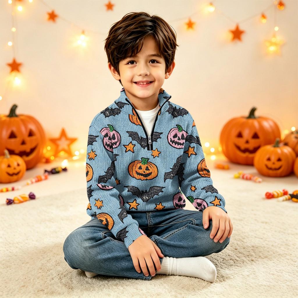 Kids' Knit Halloween Print Top