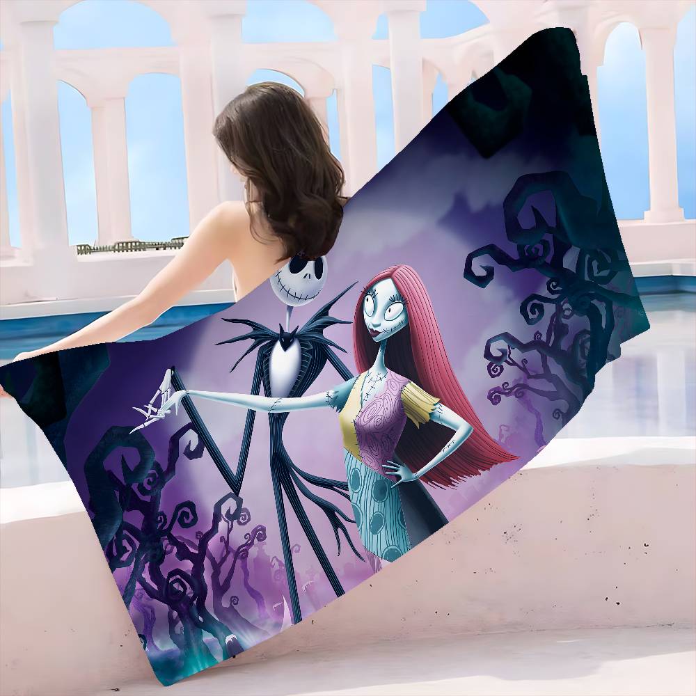 Anime The N-Nightmare B-Before C-Christmas Microfiber Blanket Drying Beach Towels Oversized Super Absorbent Pool Towel Blanket