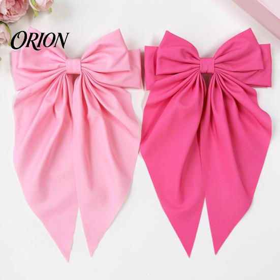 Atmospheric Look Hair Accessories Bow Clip with Heart Leopard Print Ribbon, Large Long Tail Spring Valentine Day Gifts for Women, Sweet Accessory