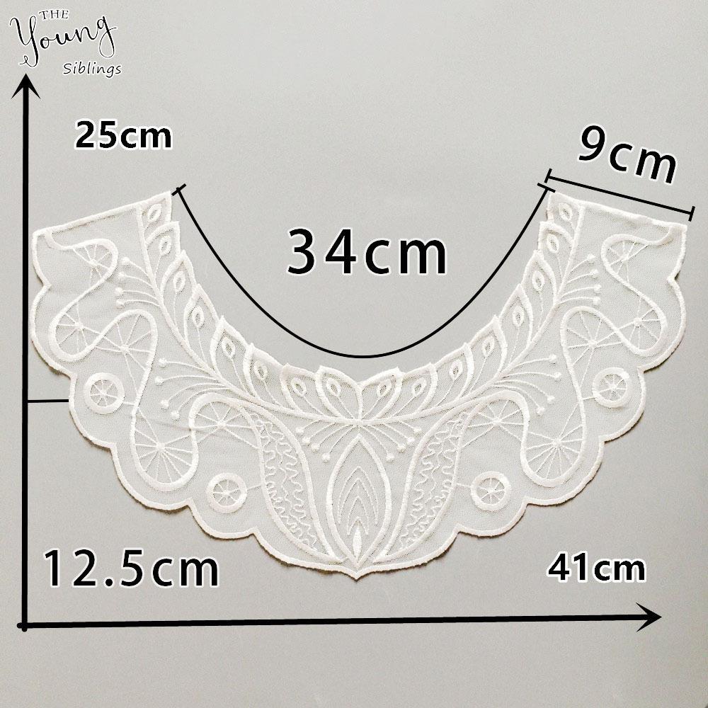 Black And White Organza Embroidery Collar Lace Mesh Lace Diy Sewing Decoration With Clothing Accessories