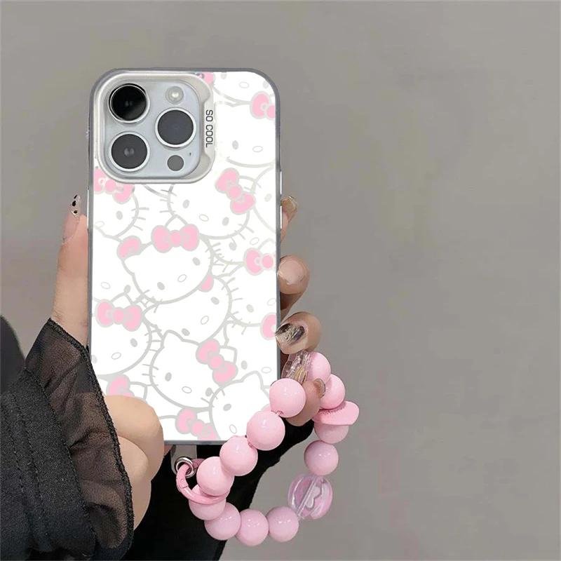 Cute Hello Kitty Lanyard Phone Case For Xiaomi Redmi 15 15C 14C 13C 12C A5 12 Note 14 Pro 13 12 Pro Plus 11 11S 4G 5G Casing