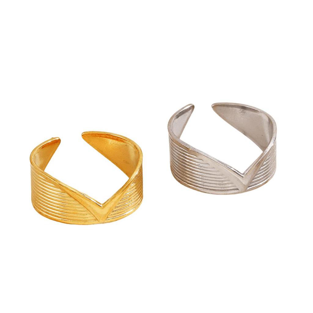 European & American Style Titanium Steel Men's Open Ring - Non-Fading, Minimalist, Stainless Steel Design