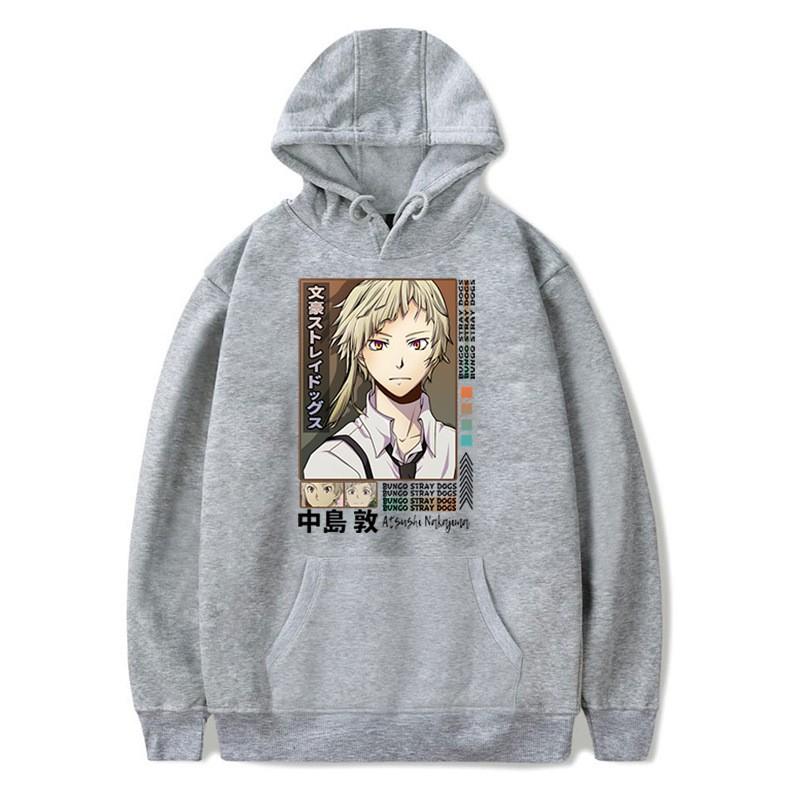 Bungo Stray Dogs Anime Hoodie Lässiger Fleece Pullover für Jugendliche