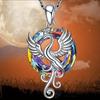 Colorful Crystal Phoenix Pendant Necklace Jewelry Accessory for Women Birthday Party Gift