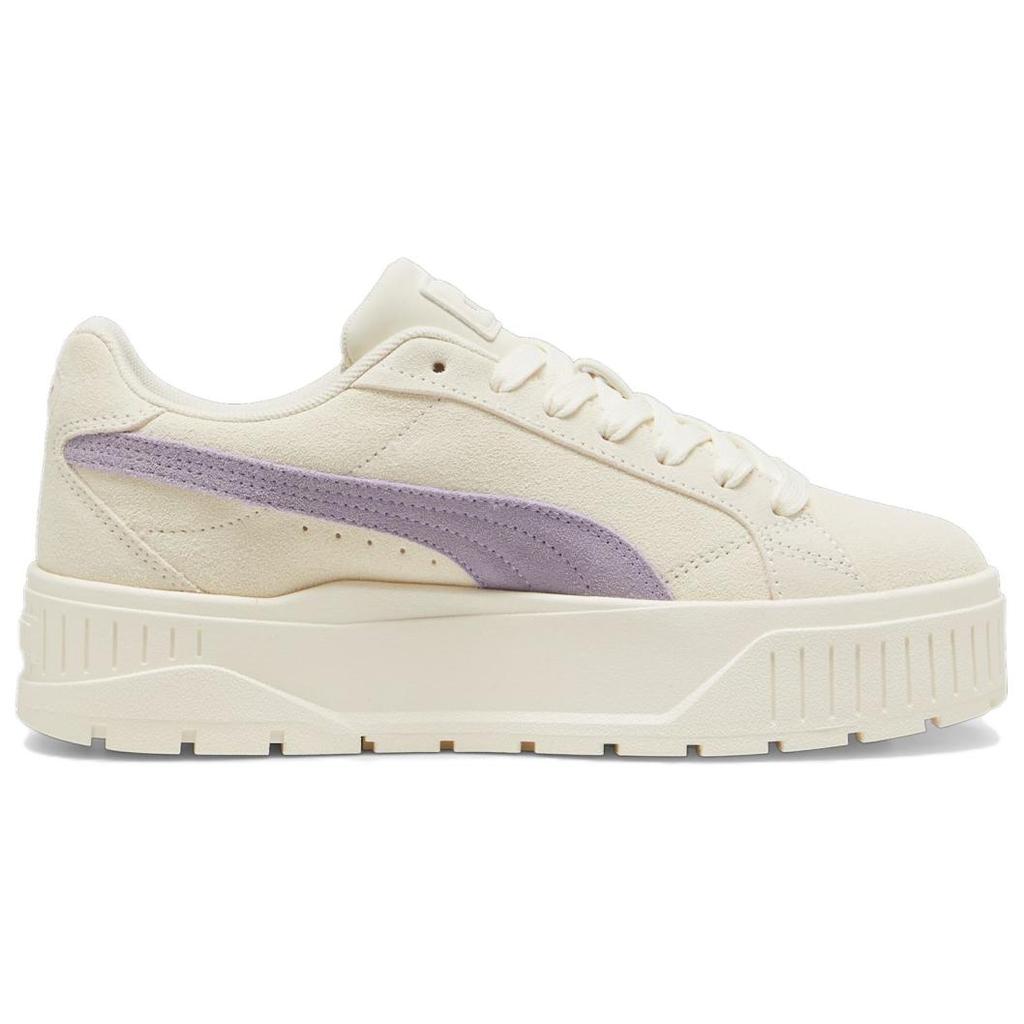 New PUMA Karmen II Wear resistant And Lightweight Low Top Skateboard Shoes Women's Beige Purple 397457-04