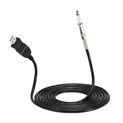 Guitar To USB Interface Link Cable for PC//MAC Recording 6.3mm Jack White