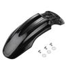 Front Mudguard with Mounting Screws and Washers for Tuttio 01, Black Motorcycle Wheel Guard with Top Mounting Holes and Molded Body for Garage Repair