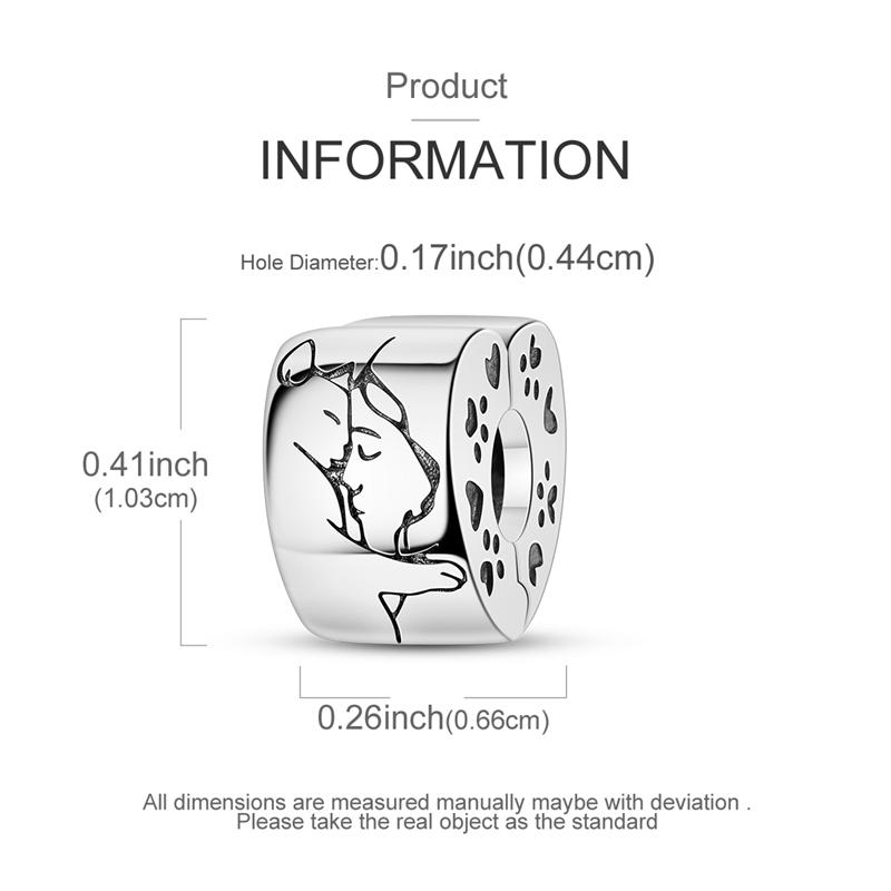 Original Charms Beads Copper Clip Charms Zircon Silicone Spacer Beads Fit Original Bracelet Diy Charm Women Jewelry