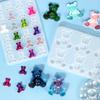 Diy Epoxy Resin Mold Bear Earring Brooch Hairpin Bear Silicone Mold