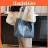 Chic Street Style Pu Leather Tote Bag For Women 2023 Trendy Summer Shoulder Bag