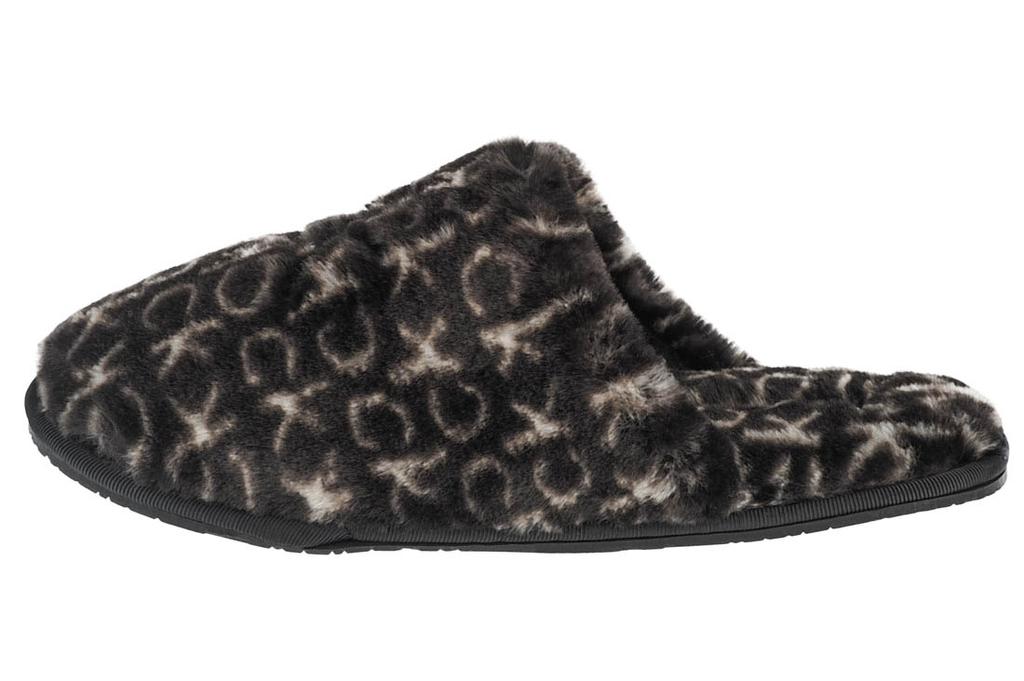 Calvin Klein Slipper Mule Fur Mono, Womens black Slippers
