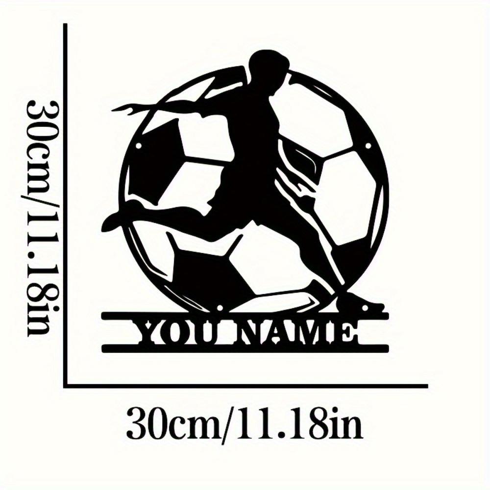 Customizable Football Metal Sign, Personalized Themed Home Decor, Reusable Iron Wall Art