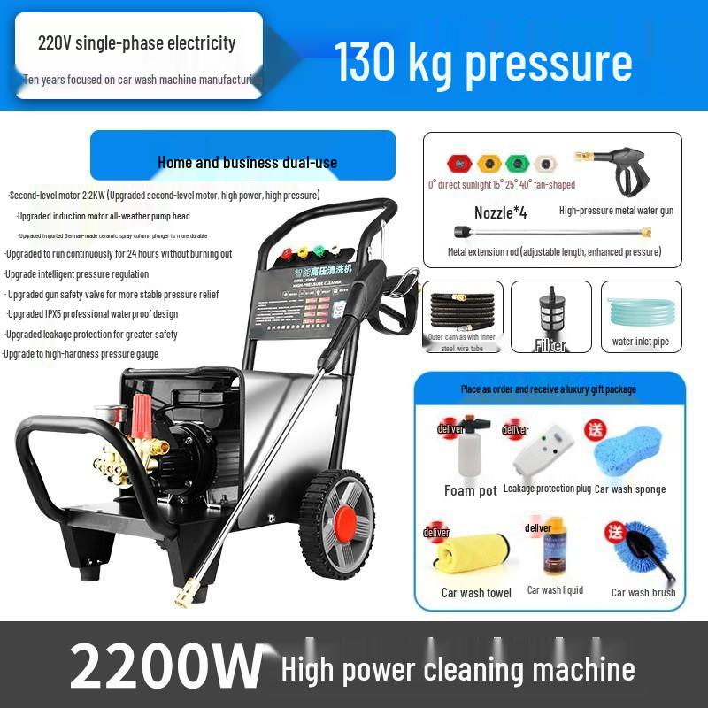 High-Pressure Hose Reel Car Wash Pump - Commercial & Home Use