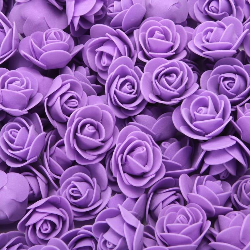 100pcs/bag Mini Rose Foam Flowers DIY Bouquet Wedding Party Decoration