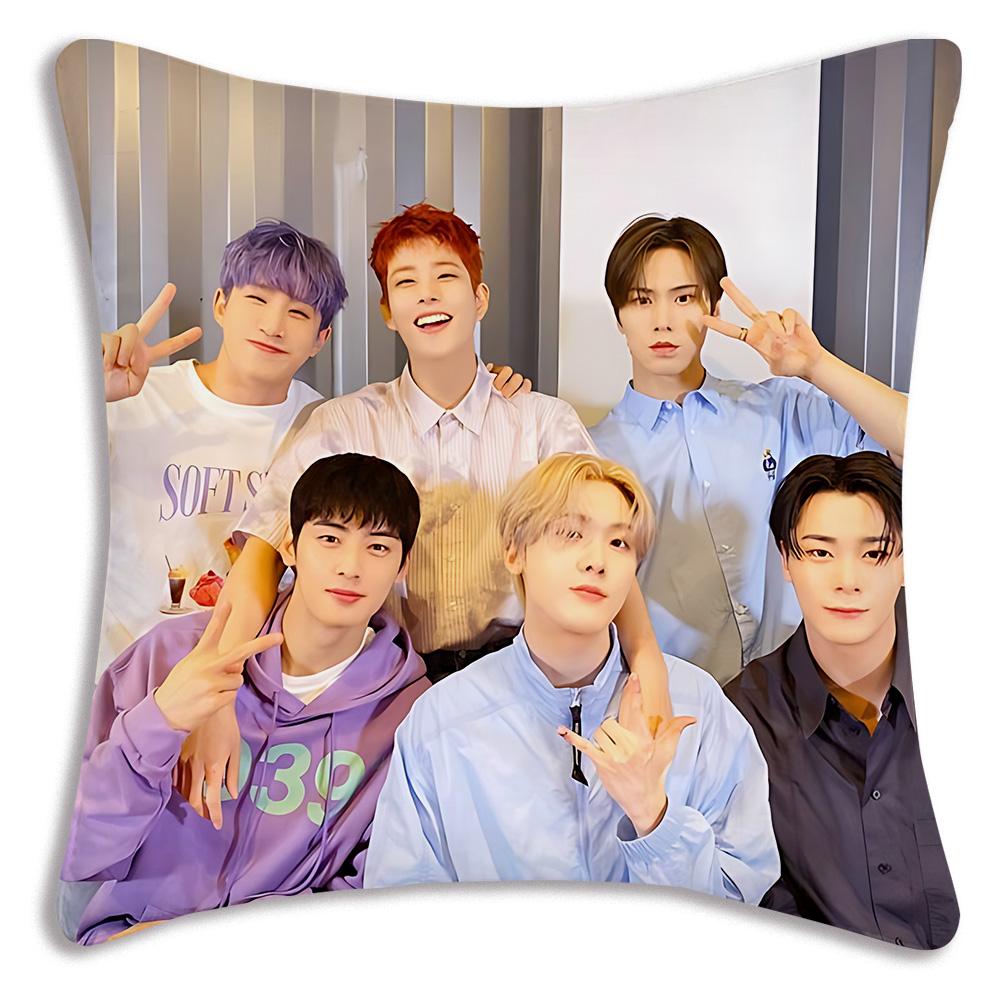 Cool Fashion Singer Korean Wave Pillow Covers Cartoon Sofa Decorative Home Double-sided Printing Short Plush Cute Cushion Cover