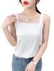 Sharphon Sexy Satin Camisole Tank Hidden Bra Straps Top, Innerwear,