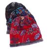 Fashion Autumn Print Flower Soft Plus Velvet Warmer Bib Hats Women Hat Velvet Bonnet Beanie