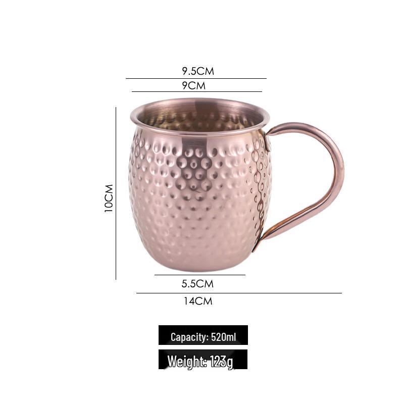 Gehämmerter Edelstahl-Getränkebecher