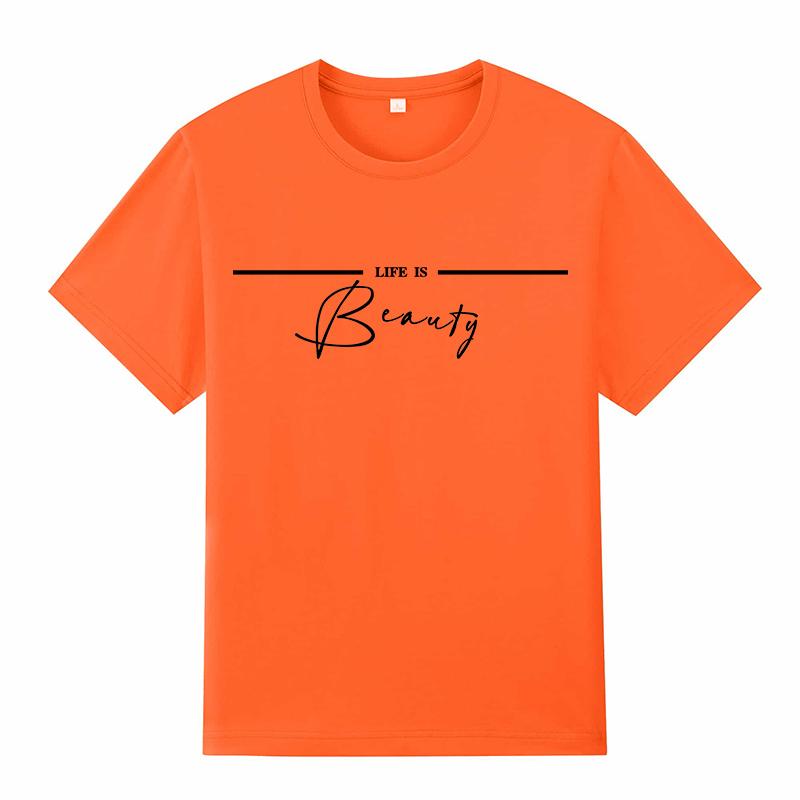 Módní potištěné ležérní dámské tričko s kulatým výstřihem, krátkým rukávem, bavlněná trička