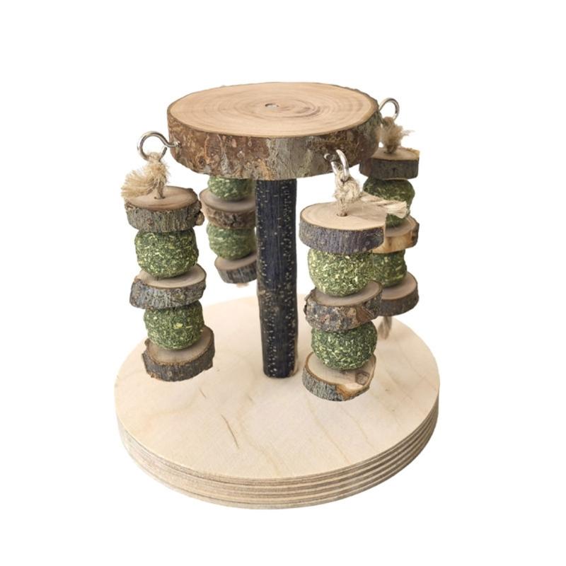 

Rodents Grinding Snacks Grass Chew Training Supplies Natural Grass Ball Molar Toy for Pet Hamster Tearing Grinding 1