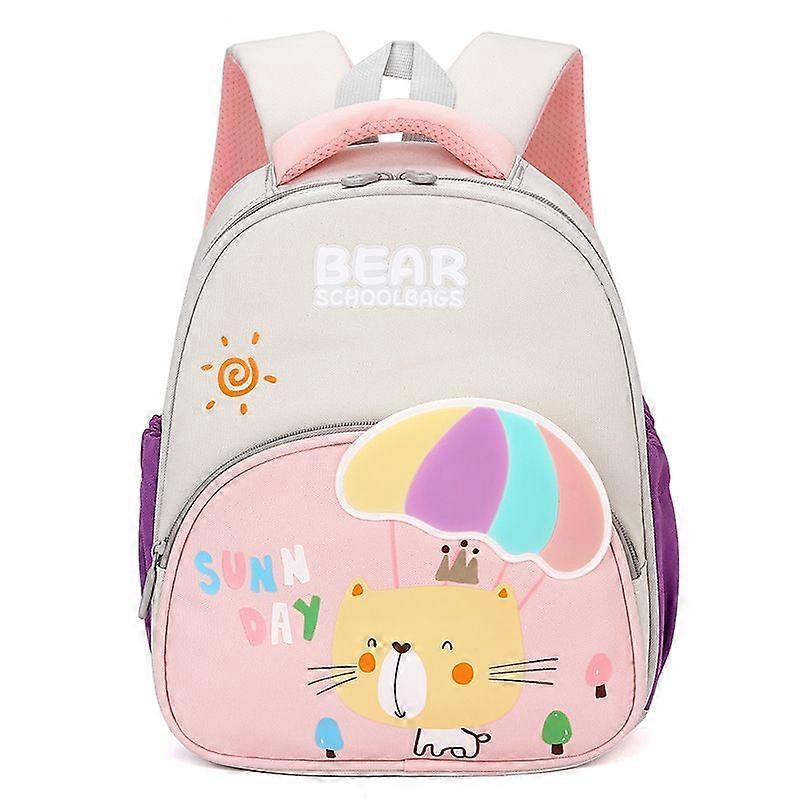 Cute cartoon kindergarten children's schoolbag boys and girls backpack 33*27*15cm Pink