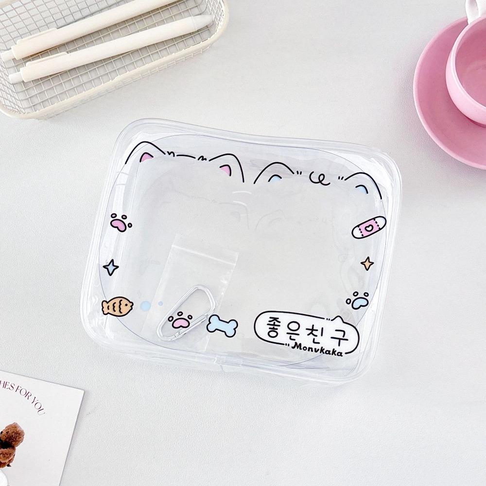 Cute Transparent Data Cable Storage Bag PVC MIni Dolls Storage Pouch Gift Colorful Dolls Outdoor Bag for 15cm Dolls