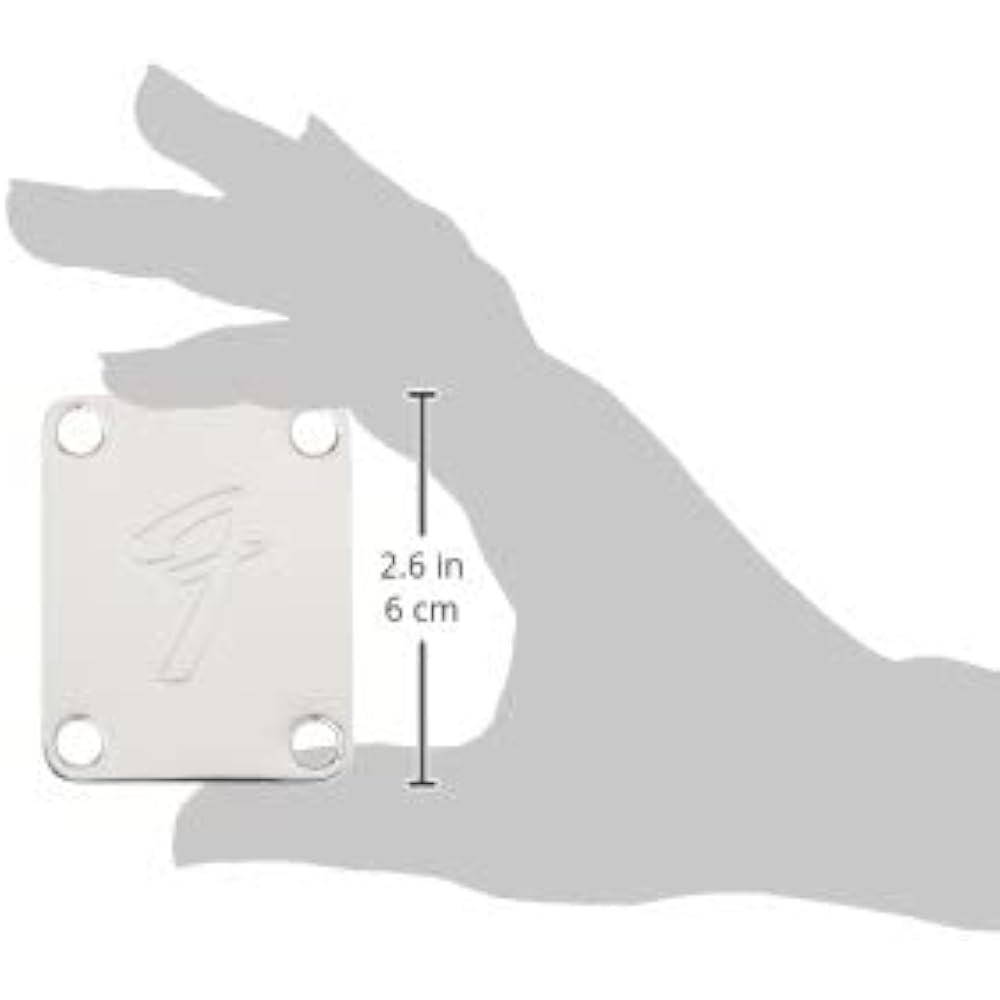Fender Parts 4-Bolt Vintage-Style Neck Plate “F” (Chrome)