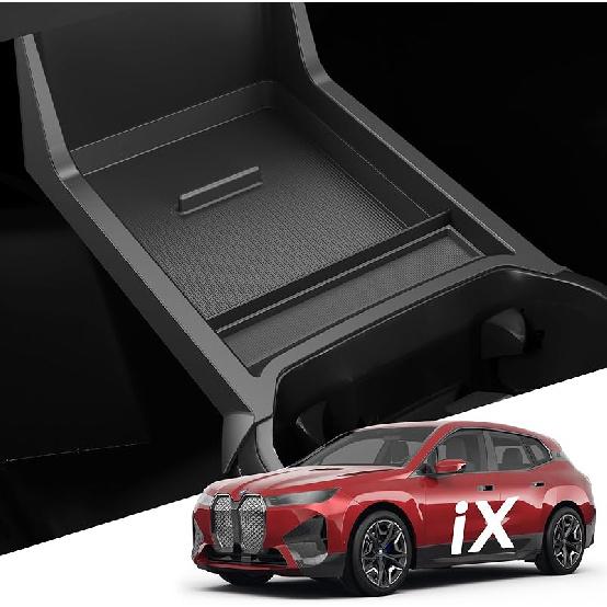 For BMW iX Center Console Tray - Compatible with 2022-2026 BMW iX Center Console Organizer Tray [2.5mm Thickened ABS Material] [2026 Patented Design] Lower Center Console