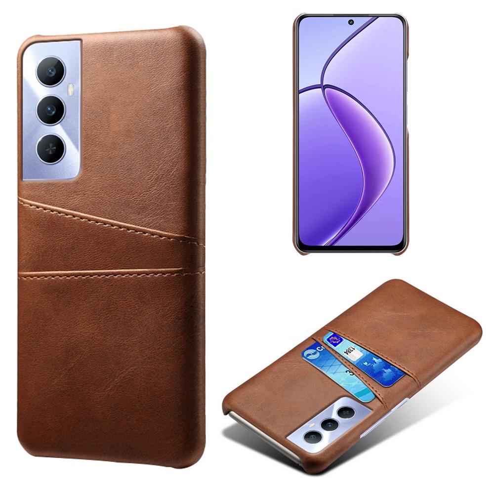 For Realme C65 4G Case Dual Card Slots PU Leather+PC Hard Phone Cover
