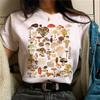 Mushroom T Shirt Women Streetwear Comic Funny Tee Female Y2K Tops Japanese Comics Graphic Clothing Retro Round Neck Print TShirt