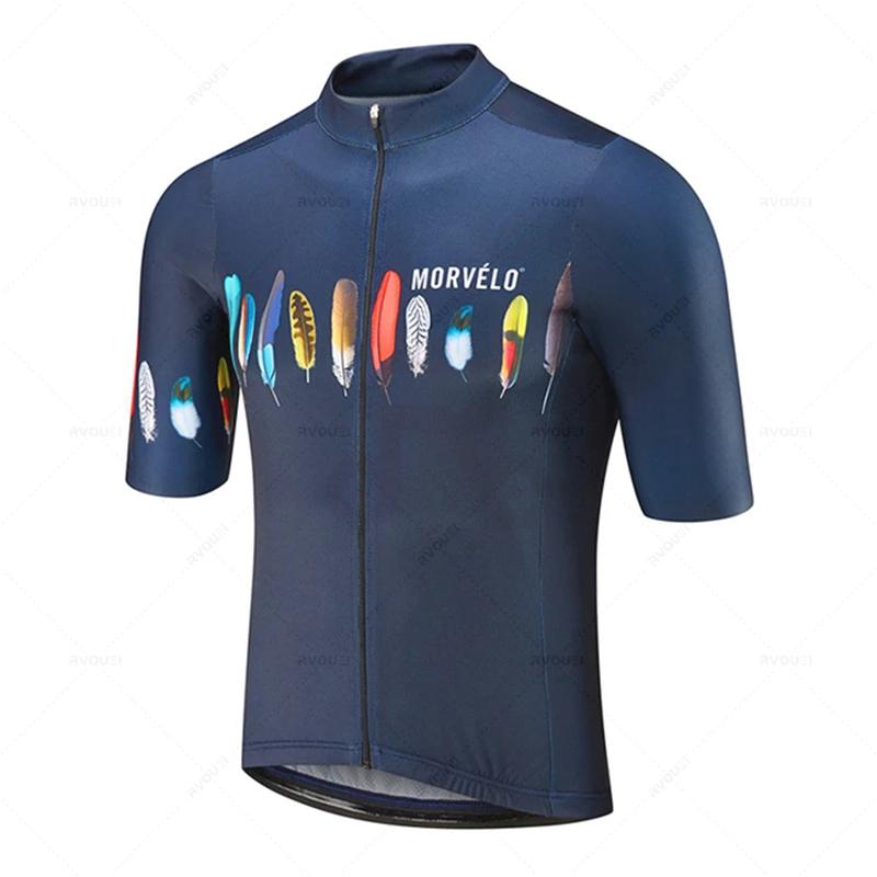 Morvelo-Atmungsaktiver Fahrradbekleidungsanzug für Herren, Kurzarm, Pro Fahrradteam, 2026 Sommer atmungsaktives Radsportanzug-Set