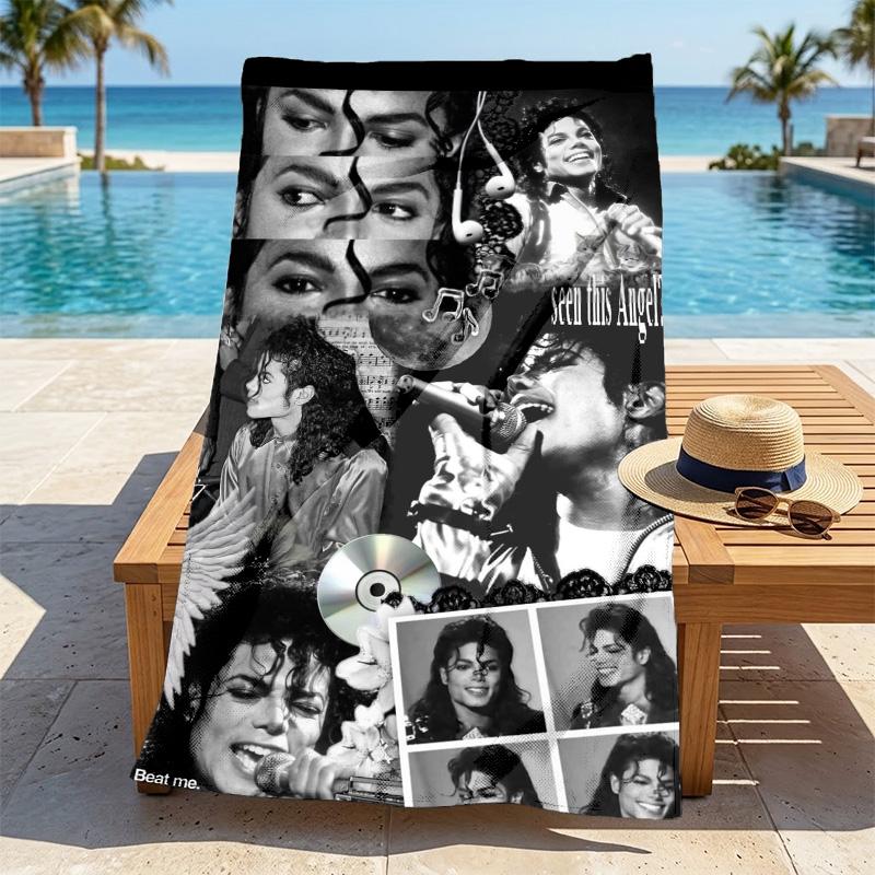 Michael Jackson Collage Stylish Digital Printing Beach Towel Quickdrying Absorbent Blanket For Beach Pool Gym Travel