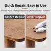 12pcs/set Waterproof Wood Furniture Repair Pen Smooth Color Touch-Up Wood Grain Touch-Up Pen Exposed White Edge Scratches Chips