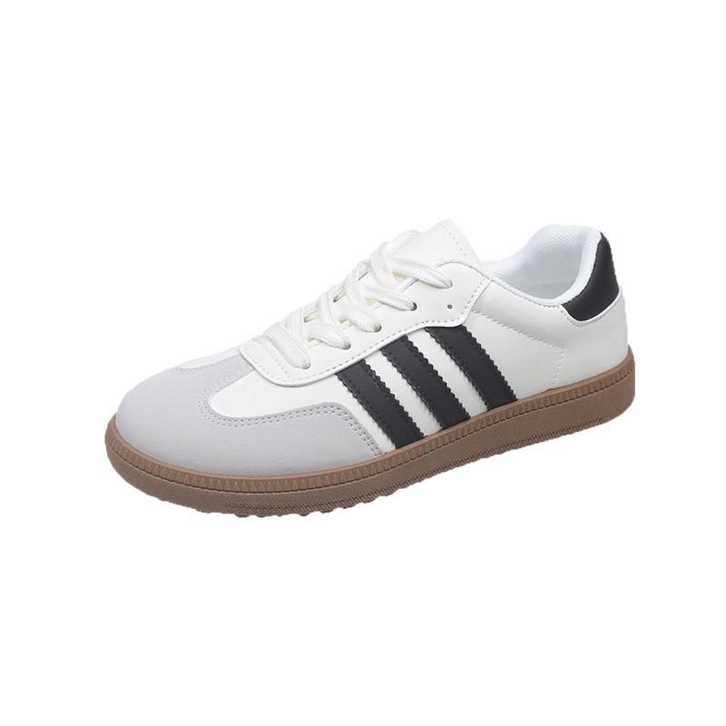 Retro Deutsche Trainingsschuhe Damen 2025 Sommer neue flachbodige vielseitige kleine weiße Schuhe atmungsaktive sportliche Freizeitschuhe weiche Basisplattenschuhe