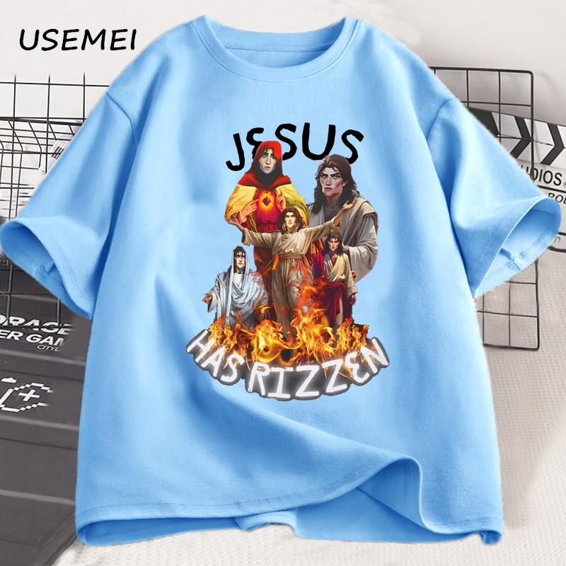 

Ісус Воскрес Аркейн Віктор Мем Футболка Унісекс Жіноча Любителька Ігор з Коротким Рукавом Повсякденна Бавовняна Футболка з Круглим Вирізом Вуличний Одяг Унісекс 4XL