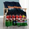 Arsenal Personalized Text Blanket Cozy Customizable Blanket Durable Comfort for Couch Picnics Bedding Nap for All Occasions
