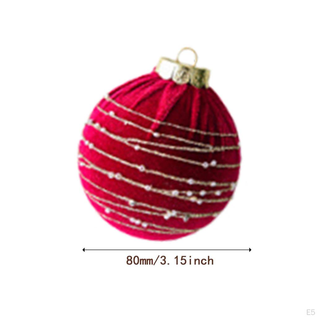 4 Stück Samt Weihnachtskugel Ornamente Baum DIY Heimdeko Weihnachtsdekorationen