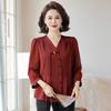 Yuzhaolin Damen Neue Chinesische Stil Dreiviertelarm Bluse