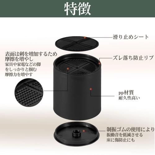 Adjustable Extension Legs for Beds, Tables, Sofas, Desks, and Kotatsu Tables. Set of 4. Height Adjustable. Supports 1000kg. Black. Round. 10cm High.