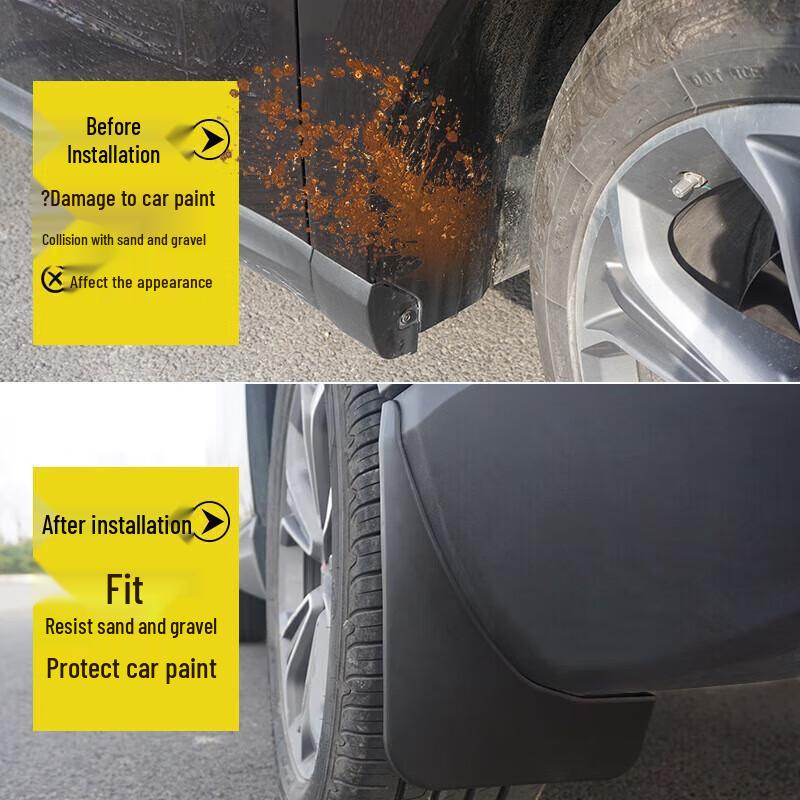 Huachen Zhonghua Zunchi Car Mudguard Set - Front & Rear Wheel Specific Mud Flaps